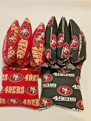 8 Cornhole Bag Set Corn Hole Toss SF San Francisco 49ers