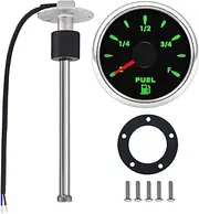 KAOLALI Fuel Gauge Sending Fuel Tank Sending Unit Marine Fuel Sender Stainless Steel (8"(200mm)) and Digital Fuel Water Gauge for Boat Car Truck