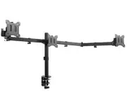 Triple 21.5 to 27 inch LED LCD Computer Monitor Desk Mount VESA Stand Flush W...