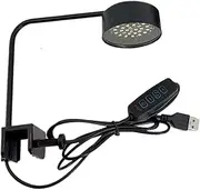 LED Aquarium Light, Saltwater Fish Tank Lamp, 6.1 x 2.36 x 5.35 inches Smart 3 Modes Brightness Adjustable Lighting, 360 Degree Flexible Arm, Marine Aquarium Lights for Shrimp
