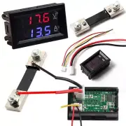Tester Voltmeter Ammeter Shunt Volt 10/50/100A Amp Gauge LED Accessary