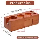Wood Espresso Tamping Stand Adjustable Anti Slip Walnut Barista Tamping qixjq