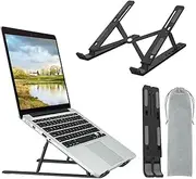 Portable Laptop Stand Tray Holder Cooling Riser Notebook 10-17" Tablet Bracket (Black)