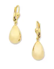 9kt Yellow Gold Silver Infused Drop Earrings