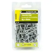OTTER 100 Pack 8g x 45mm Treated Pine Screw Galv CHEG08453