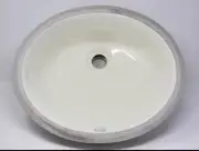 17" x 14" Ceramic Undermount Bathroom Vanity Sink - Vintage Bisque Color