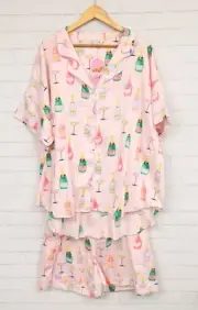Peter Alexander women's pink bubbly short sleeve pyjama set new w/ tags 3+