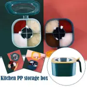 Kitchen Seasoning Box Condiment Jar 4 Compartment Plastic Y3 Storage R5R3