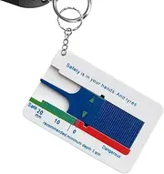 Tire Tread Depth Gauge, Measuring Tool, 2.56x1.69x0.2 Inches High Precision Tread, Thickness Ruler Easy Read, Portable Tire Checker for Car, Motorcycle, Truck, Safety