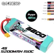 14.8V 4s LiPo 5200mAh 150C/300C XT60 GNB RC Car Boat Drone Helicopter 1pc