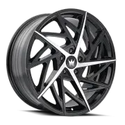 20x8.5 Mazzi 377 Freestyle Gloss Black/Machined Wheel 5x4.25 (35mm) (for: Jaguar)