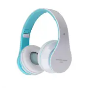 AT-BT809 Foldable Wireless bluetooth Headphone Headset With Mic FM TF SBLUE COLOR