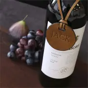 Personalised Leather Wine Neck Tag
