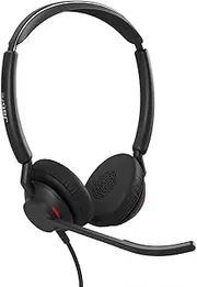 Jabra Engage 50 II Wired Stereo Headset with Noise-Cancelling 3-Mic Technology and USB-C Cable, Ultra-Lightweight - Works with All Leading Unified Communications Platforms such as Zoom & Unify - Black