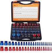 Nut and Bolt Thread Checker, 44 Bundle Thread Checker Nut and Bolt Checker with Storage Box, Compact Nut and Bolt Size Gauge for Maintenance Repair