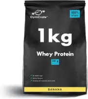 Gymcrate Banana Whey Protein Powder (1Kg) | Whey Protein Isolate & Concentrat...