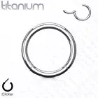 1 Pc Implant Grade Titanium Hinged Segment Hoop Rings Fashion Earring