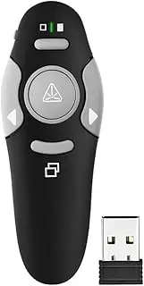 Sarini Presentation Clicker Pointer 328FT Wireless Presenter Remote PPT PowerPoint Clicker 2.4GHz Presentation Pointer Slide Advancer