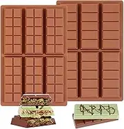 Fimary Chocolate Molds - Non-Stick Chocolate Candy Molds, Food Grade Silicone Chocolate Bar Mold for Baking, Candy, Chocolate Snacks, Easily Make Delicious Chocolate - 2 Pack