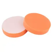 2 Pcs White Orange Sponge Buffing Polishing Pad Wheel 5" Diameter