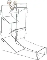 Dice Tower - Clear Acrylic Dice Game Tower Rolling Castle - Board Game Supplies for Friend Gatherings Role Play and Family Fun