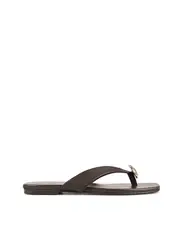 Evie Strappy Flat Sandals - Chocolate Brown Leather