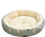 Dog Beds - Soft Round Cat Bed, Cushion Bed | Comfortable Round for Dogs and Cats, Soft Plush Cushion with Non-Slip Bottom, Washable and Removable Cover, Nest for Pets