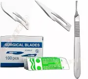 1000 SURGICAL STERILE SCALPEL HANDLE BLADES #10 #11 ( 10 SCALPEL HANDEL #3 FREE)