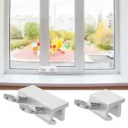 12Pcs Sliding Window Locks Aluminum Alloy Child Proof Security Lock Stoppers ㄨ