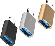 TEHAUX 3Pcs Type C to USB Adapter High Speed USB Converter for Seamless Data Transfer Compatible with Smartphones Tablets and Laptops Stylish Indicator Lights