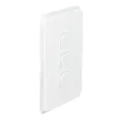 Clipsal Iconic 3043C-VW - 3 Gang Switch Plate Cover - Vivid White - (Skin Only)