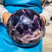 13.13LB Natural Dream Amethyst Quartz Crystal Sphere Ball Healing