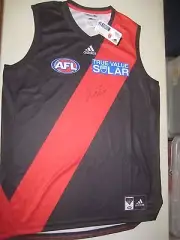 ESSENDON - BRENDON GODDARD SIGNED ADIDAS JERSEY UNFRAMED + PHOTO PROOF