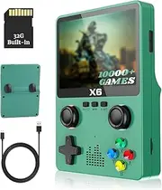 Retro Handheld Game Console, Dual 3D Joystick 3.5in IPS Screen for Large 2D, 3D Games, 11 Simulator Retro Portable Gaming Console with 32GB Memory Card