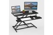32 Height Adjustable Standing Desk Converter for Home Office (Black)