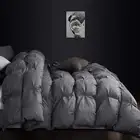 Luxurious Goose Down Feather Fiber Comforter OVERSIZE California King Size Du...