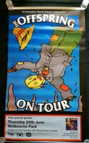 The Offspring, Australian Tour 1999 Melbourne Park, Vintage Gig Poster, Rare.