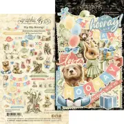 Hip Hip Hooray - Graphic 45- Die Cut Assortment Ephemera 55/pk Party Celebrate