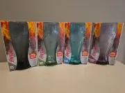 Full Set Hungry Jacks Coke Glasses 2019 Ice Meets Flame in Box 14.5cm Tall