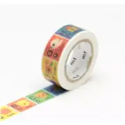 mt Kids Washi Paper Masking Tape: 3/5 in. x 23 ft. (Alphabet A-M)