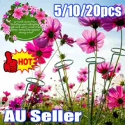 5/10/20Pcs Metal Plant Bow Stand Stake Strong Round Garden Flower Support Tool V