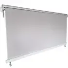 Outdoor Roller Blinds Pearl Grey Sun Filter with White Aluminium Frame