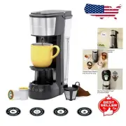 Effortless One-Touch Coffee Maker - K-Cups & Grounds Compatible, 40oz Capacity