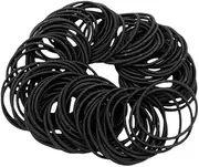 CANIGHT 200Pcs Black Elastic Hair Bands Ponytail Holders for Women Men Boys and Girls No Damage Hair Elastics Hair Tool