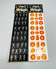Vintage Sandylion Halloween Jack O Lanterns and Skeleton Stickers Pack Sealed