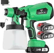 Cordless Paint Sprayer, Electric Spray Paint Gun with High Capacity Container, 2 Batteries