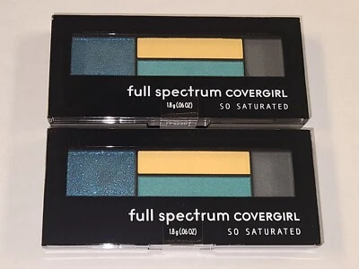 New! Lot Of 2 Covergirl So Saturated Quad Palette Eclipse 0.06 oz. 4 Shades Full