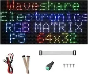 RGB Full-Color LED Matrix Panel Compatible with Raspberry Pi 5/4B/3B+/3B/Zero 2 W/Zero W/Zero/Pico/Pico W/Pico 2/Pico 2 W/ ESP32, Onboard 2048 RGB LEDs, 5mm Pitch, 64x32 Pixels, Adjustable Brightness