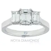 1.87 CARAT G VS1 GIA CERTIFIED EMERALD CUT DIAMOND ENGAGEMENT RING IN PLAT950