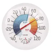 Taylor Wind Chill and Heat Index Dial Thermometer Plastic Multicolored